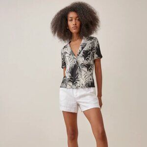 Reformation Cuba Linen Shirt in Amazon Print